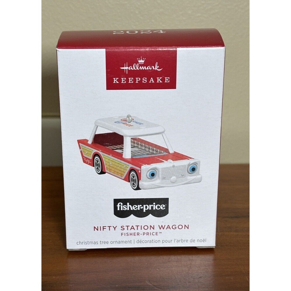 2024 Hallmark Fisher-Price Nifty Station Wagon Christmas Ornament NIB
